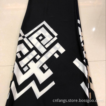 Anpassat 100% polyester Nida-tryckt afrikanskt abaya-tyg